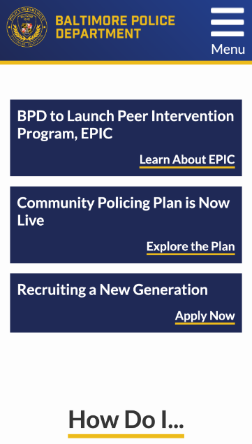 Baltimore Police Department Home Page
