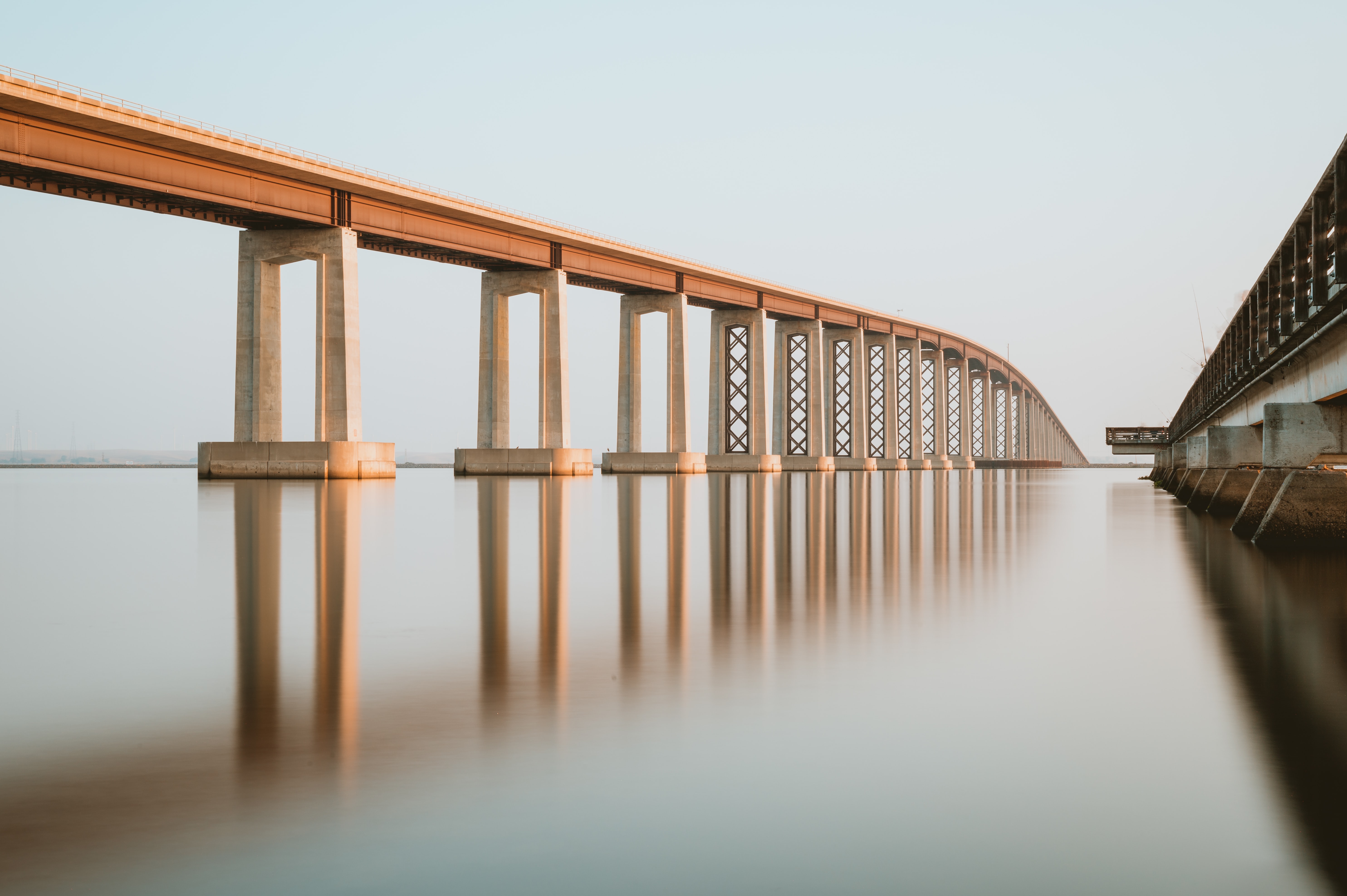 Bridge Reflected In Water
