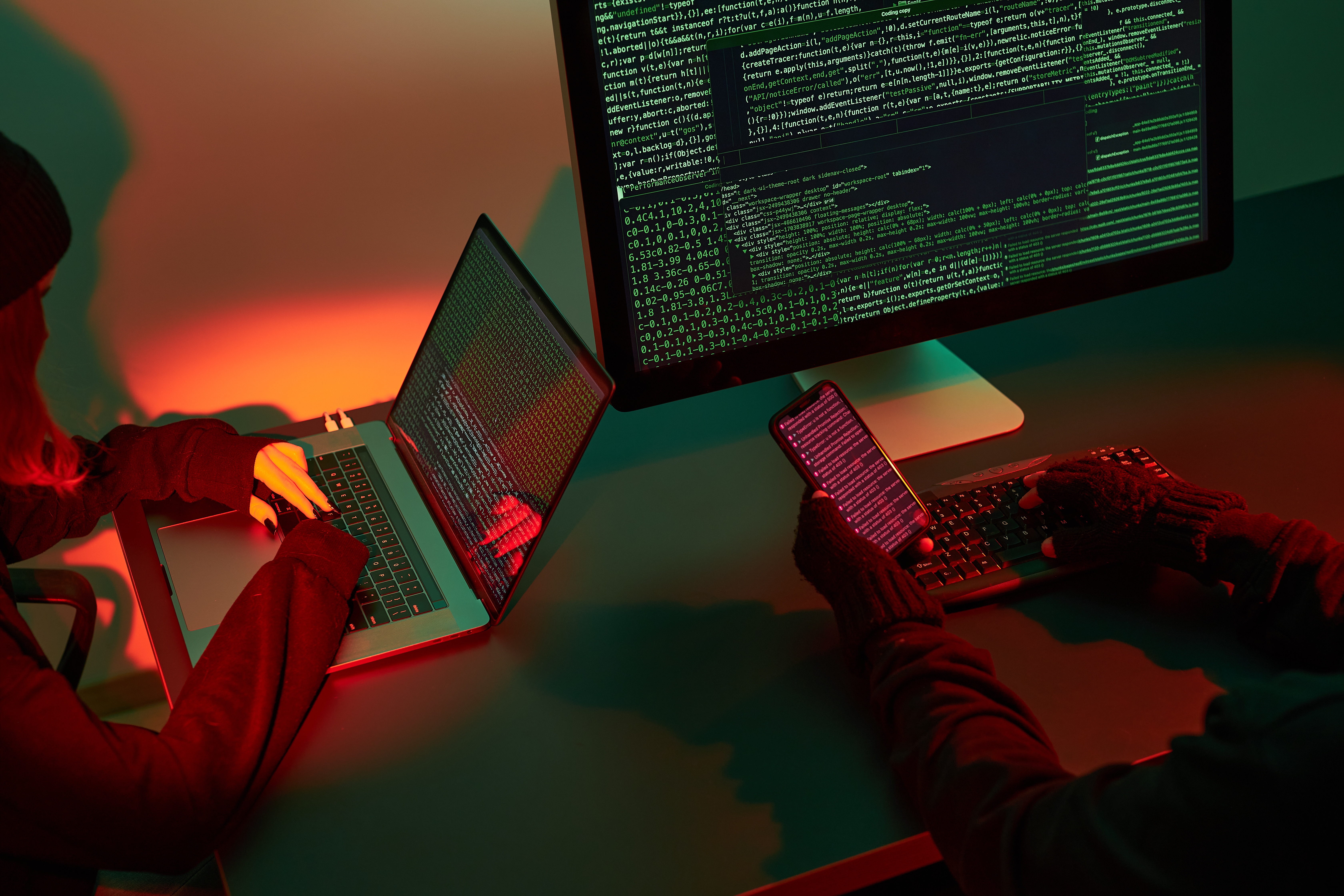 Cyberattackers using desktop, laptop, and mobile devices
