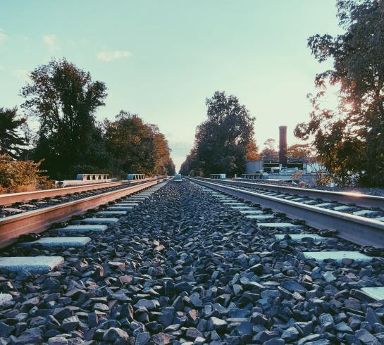 New Jersey Railroad at Sunset
